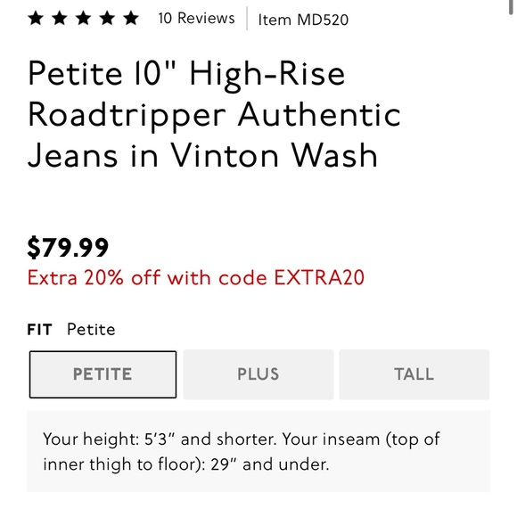 Madewell Petite 10" High-Rise Roadtripper Authentic Jeans in Vinton Wash - Picture 4 of 11